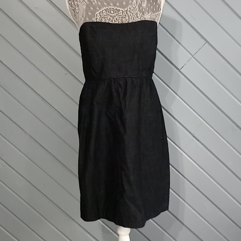 GAP Vintage dark denim strapless dress NEW